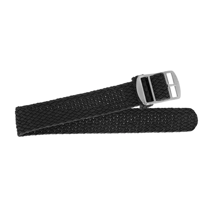 Geflochtenes Baumwollarmband, schwarz