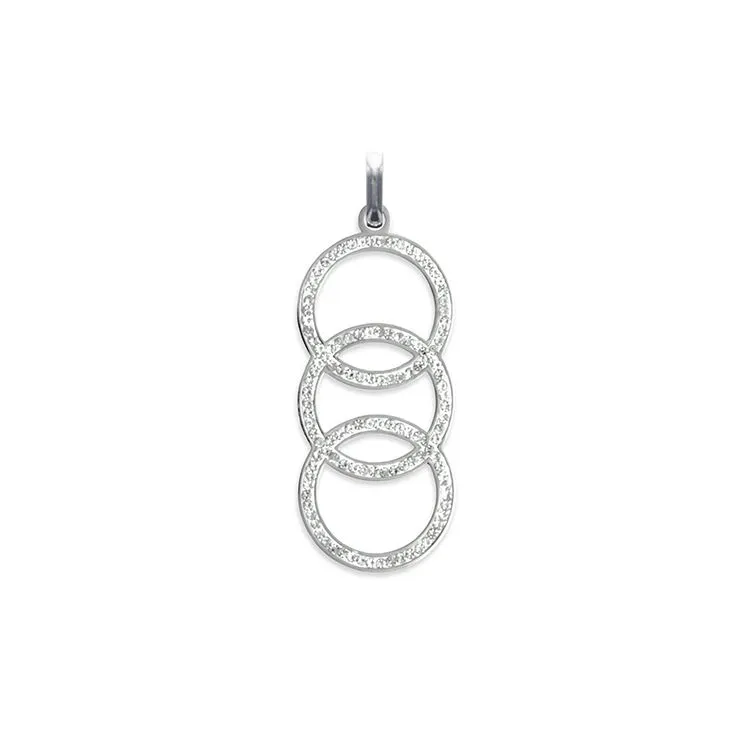 Pendentif 3 Cercles/strass