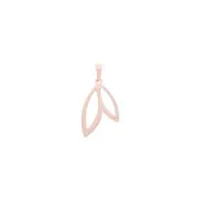 Pendentif feuilles or rosé