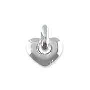 Pendentif Coeur plein Amor argenté 1