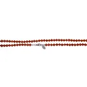 Collier perles verre chocolat rang 1m