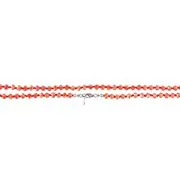 Collier de perles verre orange rang 1m