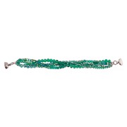 Bracelet rangs verts  1