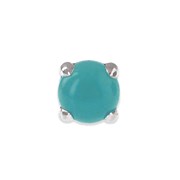 Bouton à visser perle turquoise 1