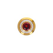 Bouton à visser cristal rouge Do 1