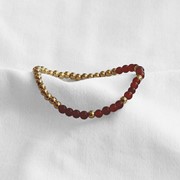 Bracelet agate rouge/billes Do  2