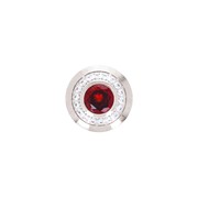 Bouton à visser cristal rouge 1