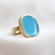 Bague vibration bleu clair Do 2