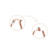 Boucles d'oreilles Oletta rose (M) 2