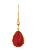 Boucles agate rouge, doré 2