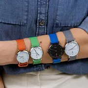 Bracelet coton tressé pour montre, vert 2