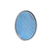 Bouton à visser agate bleue