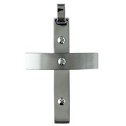 Pendentif croix pour homme en acier