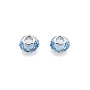 Paire de perles cristal bleu ciel