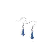 Boucles d'oreilles perles verre bleu clair