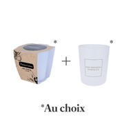 Lot Recharge végétale + verre à bougie 180gr.